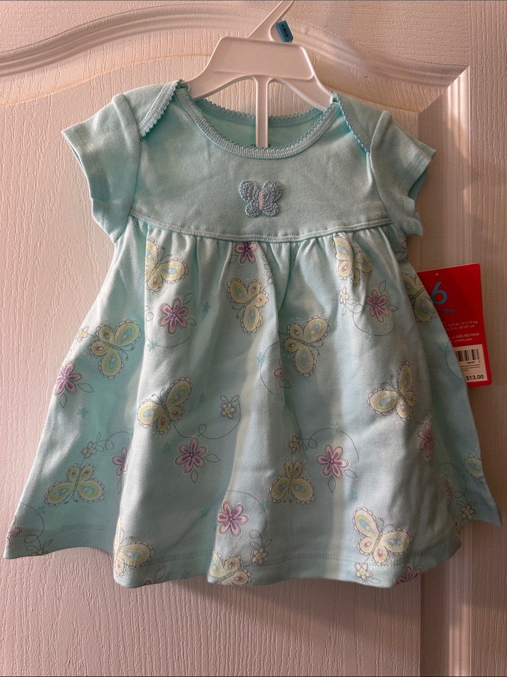 Carter's Light Blue Butterfly Print Dress